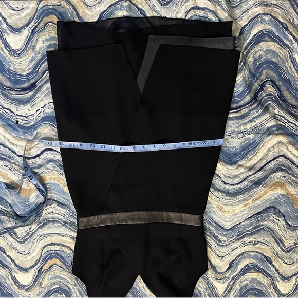 Alice + Olivia Brice layered lamb leather silk black mini sleeveless dress nwt 2 - Picture 11 of 13